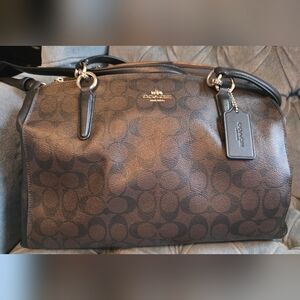 Coach Brown Signature Satchel